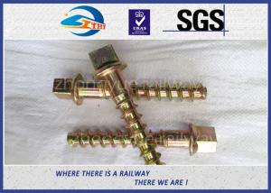 China Black Painting / Zinc Rail Sleeper Coach Screw Spike UIC864-1 wholesale