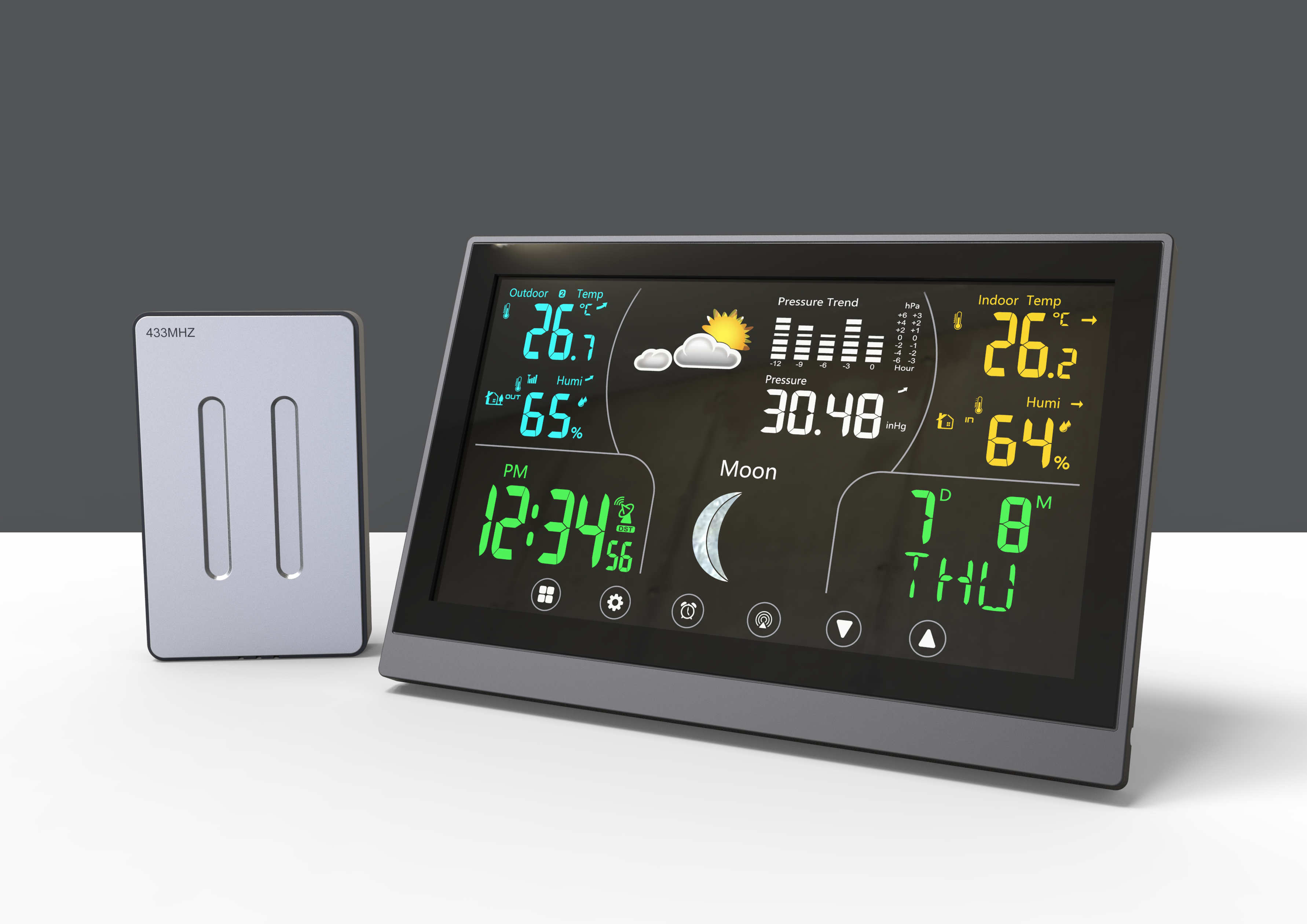 Wireless BSCI Color Weather Station -40C To 70C Range Local Weather Station
