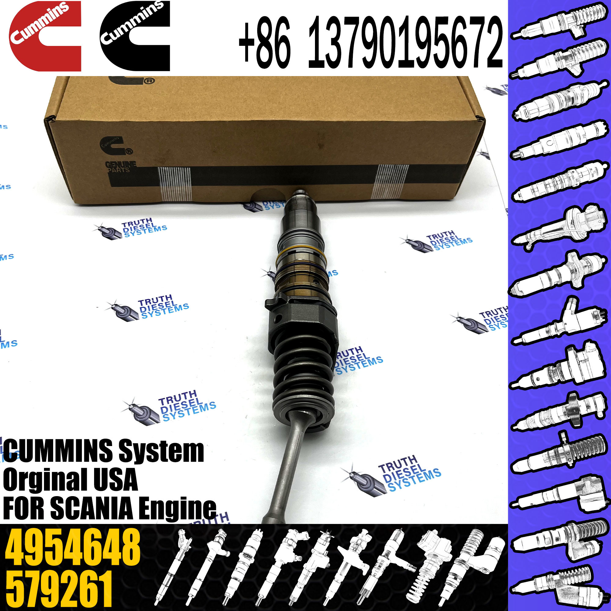 Engine Part fuel Injector 4954434 4954888 4954646 4954648 for C-ummins