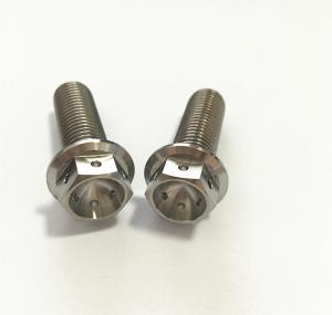 China Motorcycle Titanium Race Parts Titanium Hex Head Bolts Race Flange Drilled Bolts wholesale