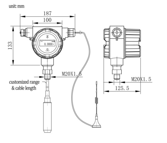 Wireless Water Tank Level Controller , PL702 Wireless Level Switch High Stability