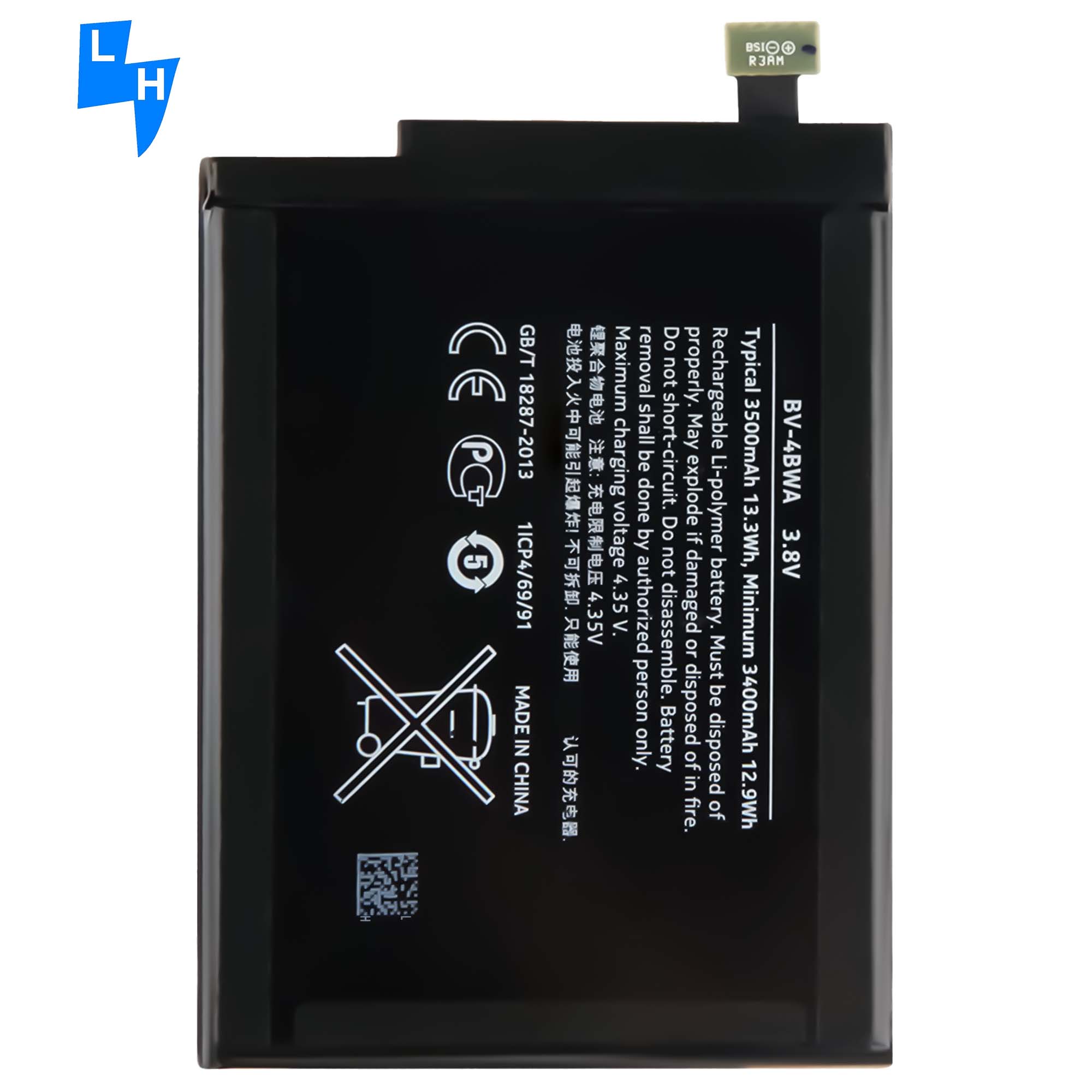 Rechargeable Batteries BV-4BWA Mobile phone battery for Nokia Lumia 1320 3500mAh
