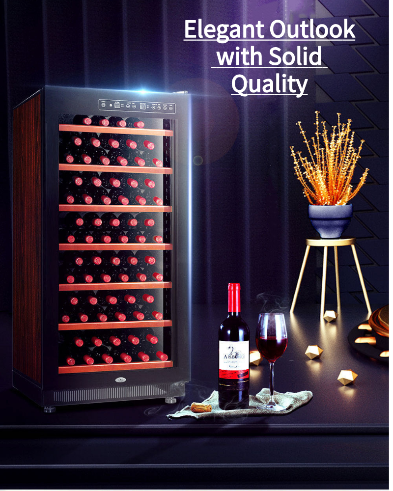 Elegant Upright Thermoelectric Wine Cooler Fridge Practical 90 Bottle