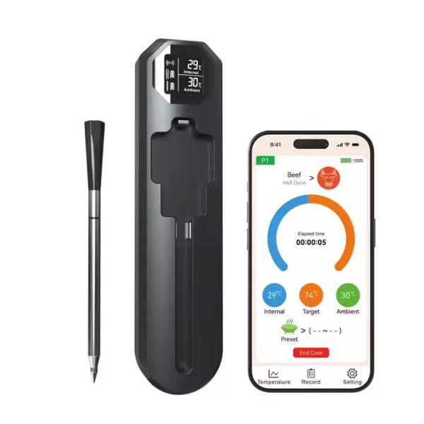 Waterproof Fast Charging BBQ Food Thermometer Wireless Digital Meat Thermometer