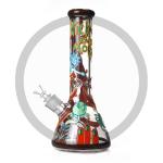 Beaker Bong Rick And Morty Art 7mm Heady Glass Smoking Pipe With Ice Catcher