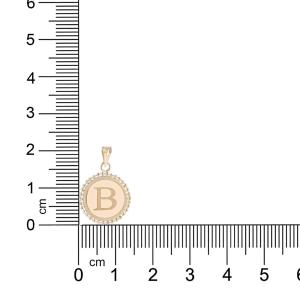 18K Gold ‘B’ Pendant Necklace