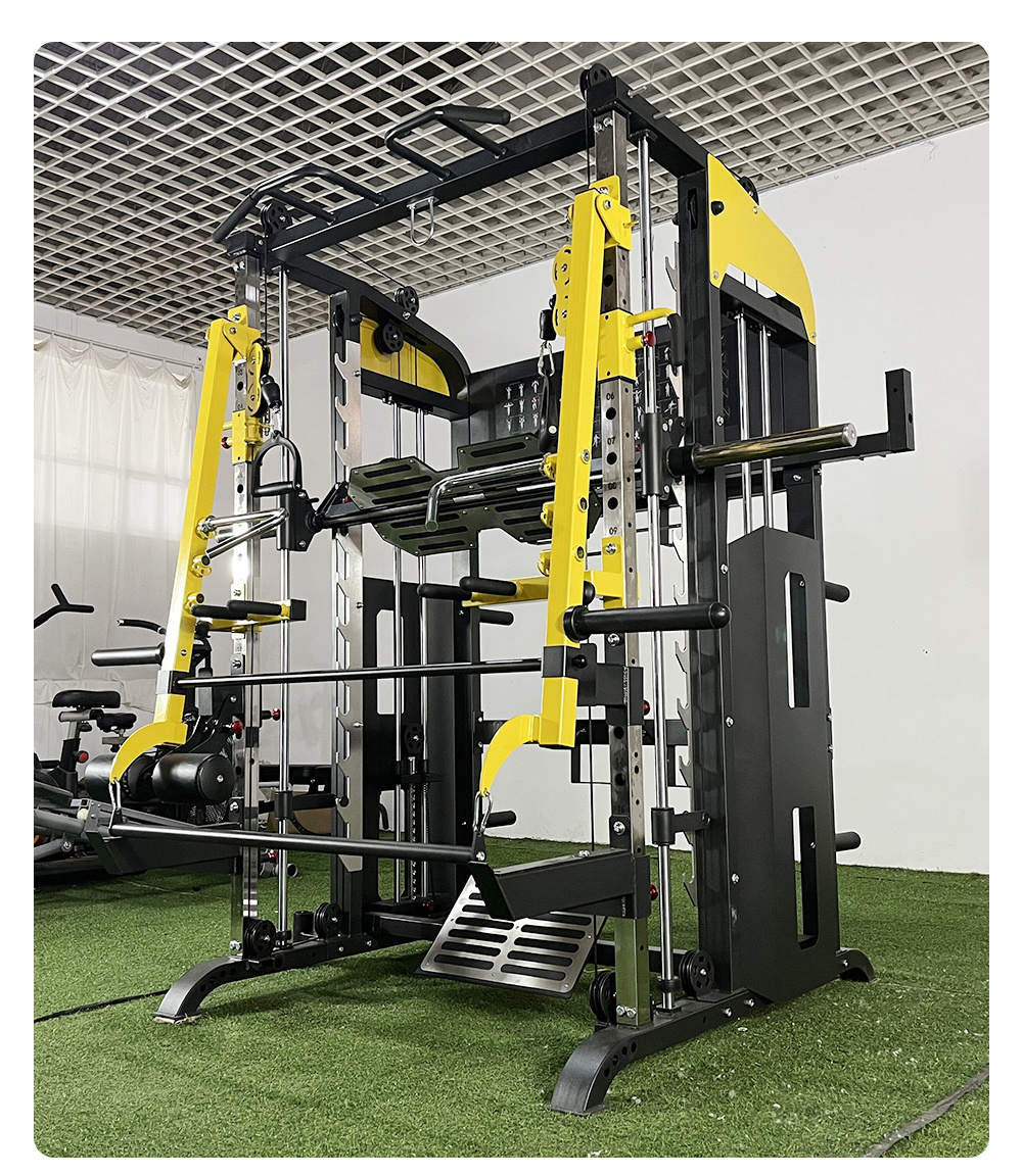 Factory Price Bodybuilding Cable Cross Multifunctional Power Cage Squat Rack Workout Training Smith Machine