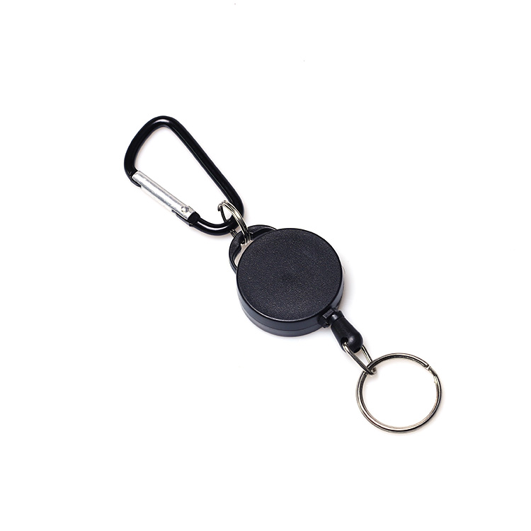Deyi Badge Reel Reinforced ID Strap Key Ring Metal Custom Carabiner Key Chain