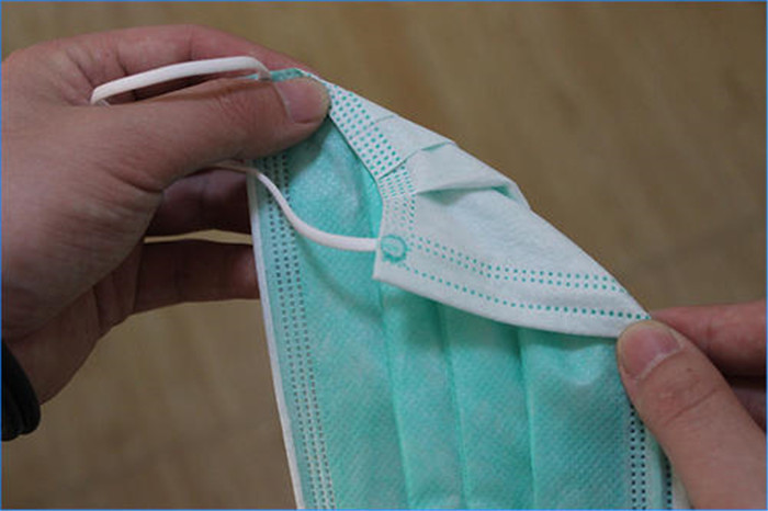 Fluid Resistant Disposable Non Woven Face Mask , Blue Disposable Mouth Mask
