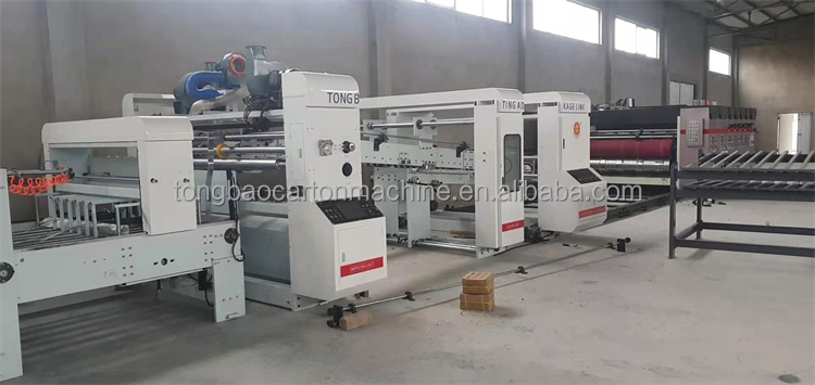 Automatic Folder Gluer Inline Corrugated Box Flexo Printing Machine with 1200mm Width