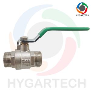 China Brass Ball Valve W/ Male Thread Ends Lever Steel Handle wholesale