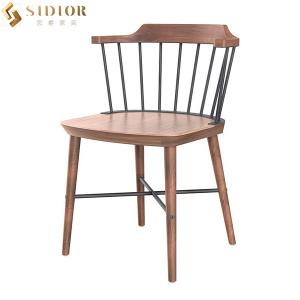 China SGS Windsor Back Solid Wood Dining Chair wholesale