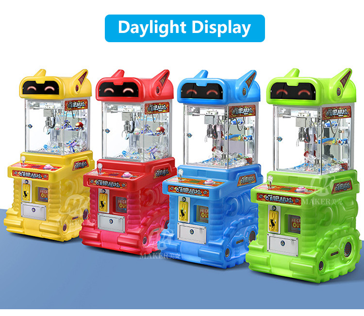 Colorful Mini Claw Machine Coin Operated Amusement Gift Game Machine Small Toy Claw Crane Doll Machine