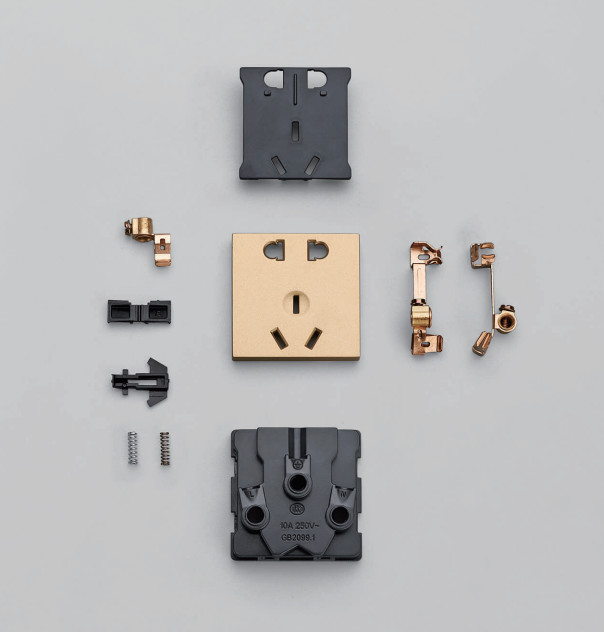 Decorate BS Standard Brass 10A Electrical Plastic 1 Gang Wall Switch
