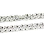 Hot Sale Gold Plated Rhinestone Mens Womens Cuban Link Necklace Hip Hop Necklace