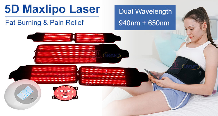 5D MaxLipo Laserterapia Diode Laser Slimming Machine For Weight Loss Red Light Therapy Device