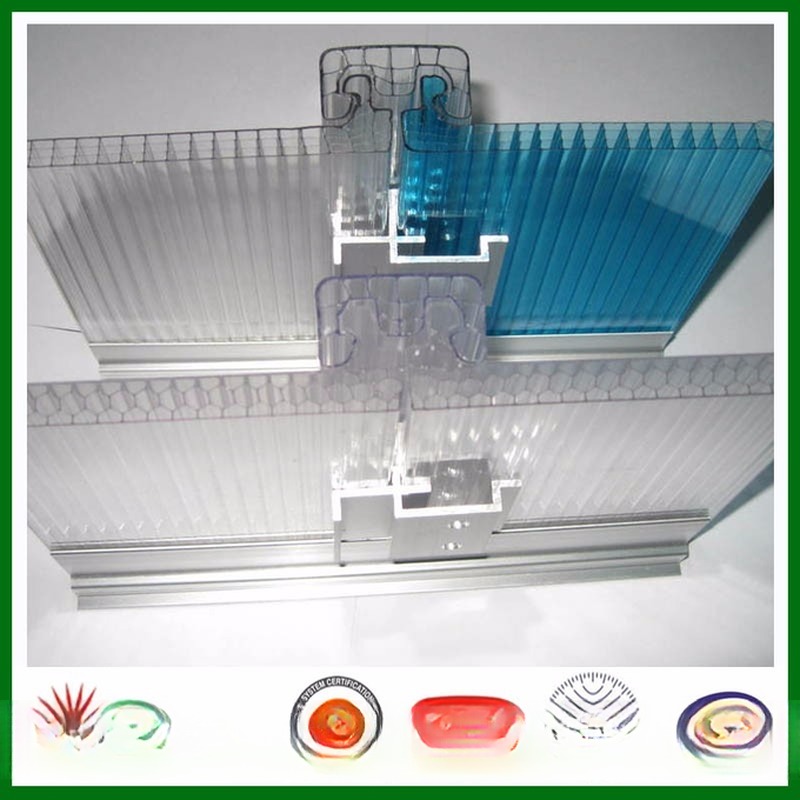 6mm-14mm Thickness PC Honeycomb Sun Panels Hollow Sheets For Roofing