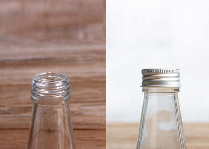 Custom Small Glass Juice Bottles / 4 Oz Glass Bottles High White Glass