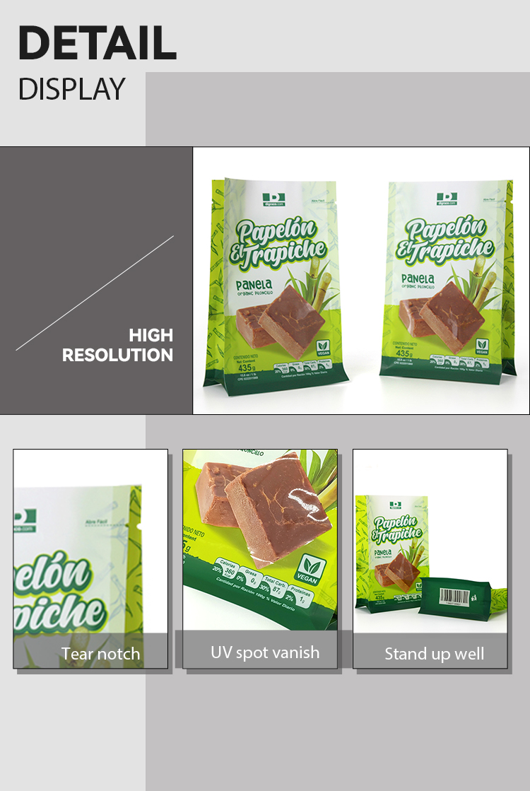 500g 1kg 2kg Sustainable Bread Packaging Green White Flat Bottom Packaging Bag With Tear
