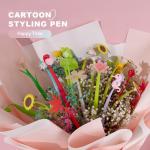 Cute Cartoon Sunflower Silicone Neutral Pen Student Stationery Swing Gift Pen
