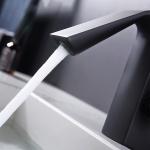Gold Grey Waterfall Single Handle Basin Mixer Electroplated Finish