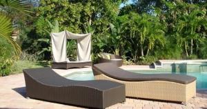 China Outdoor rattan chaise lounge chair-16070 wholesale