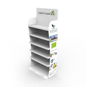 China 6 Layer Cosmetic Display Stand Wood Pharmacy Display Stand For Health Care Products wholesale