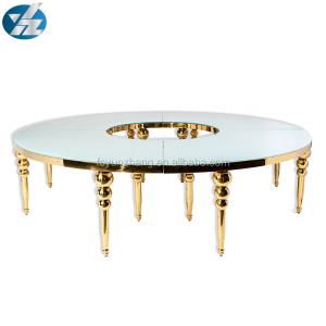 China Gold Non Foldable Dining Round Wedding Table 1 Year Warranty wholesale