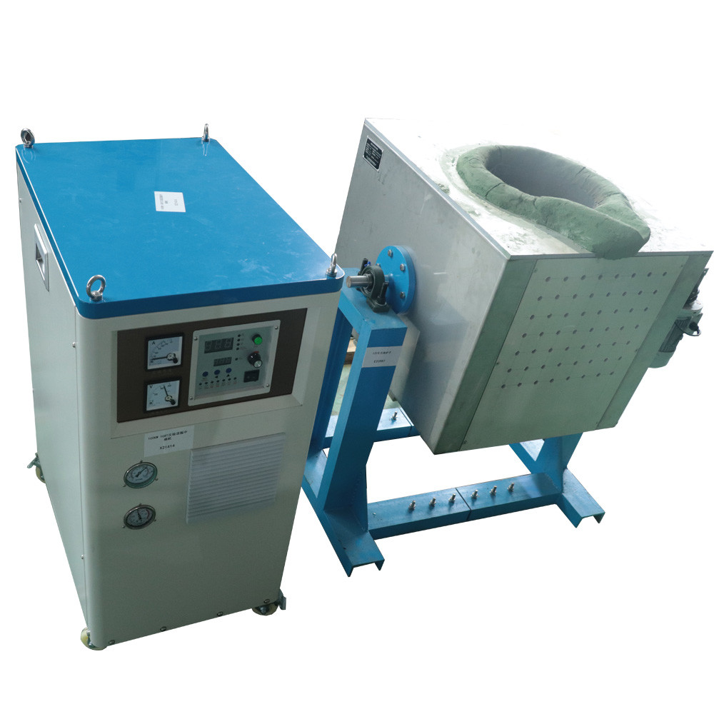 100KW Medium Frequency Induction Melting Furnace 50KGS Iron Melting Machine