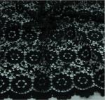 Black Geometrics Chemical Lace Embroidery Fashion fabric for Garment Accessories
