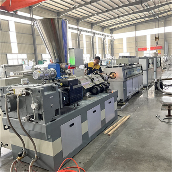 Plastic Cable Protecting Corrugated Pipe Extruder , PE Corrugated Pipe Making Machine