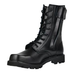China Genuine Leather Military Boots In Black And Durable Design wholesale