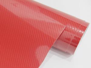 China Red black Colored 5D Carbon Vinyl Wrap 140gsm air release vinyl wrap wholesale