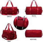Red Large Sports Gym Weekender Training Swim Yoga Travel Bag with Wet Pocket and