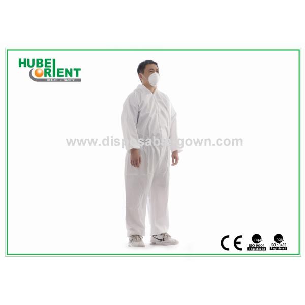 SMS Protective Orange Disposable Coveralls/Disposable Hazmat Suits For Laboratory/Factory