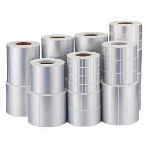 China PET Polyester Printing Barcode Sticker Label Heat Transfer Waterproof Adhesive wholesale