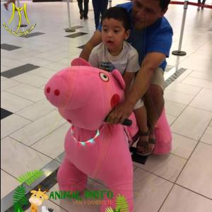 China Hansel coin operated children ride on stuffed walking plush animals wholesale