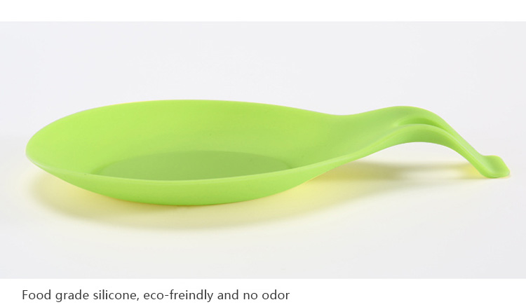 Orange Silicone Spoon Rest Utensil Holder Sustainable Rubber Spoon Rest