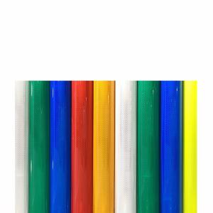 China Diamond Prismatic Reflective Adhesive Vinyl Film Green Self Adhesive wholesale