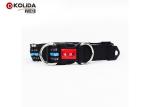 PU Leather Adjustable Dog Collar Nylon Material 150g With Black Color
