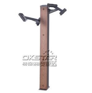China wood outdoor fitness chest press machine chest exercise equipment for old people wholesale
