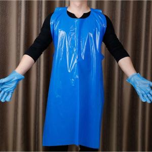China Disposable White Plastic Aprons, 46 inches x 28 inches Waterproof Polyethylene for Cooking Painting Arts n' Crafts wholesale