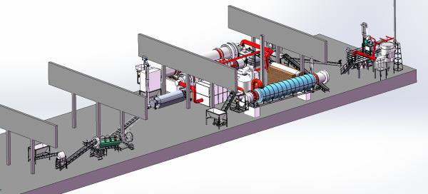 5tons / Day Physical Activation Coconut Shell Activated Carbon Machinery