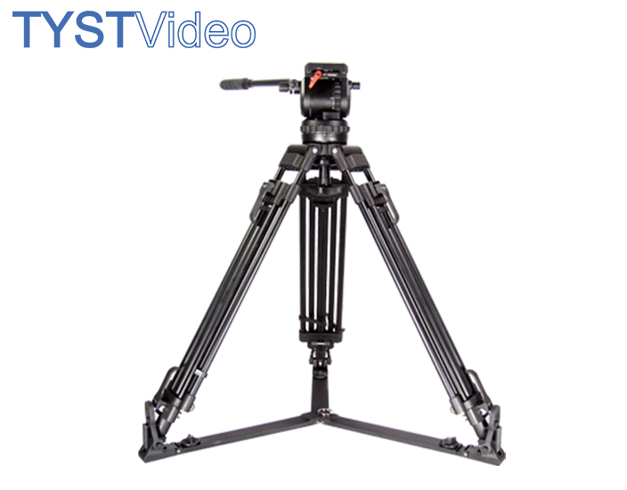 Professional Video Shooting Carbon Fiber Tripod 75mm Bowl Diameter with Single Handle