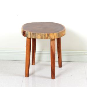 China Knock Down Package 46cm Height Walnut Solid Wood Stool wholesale