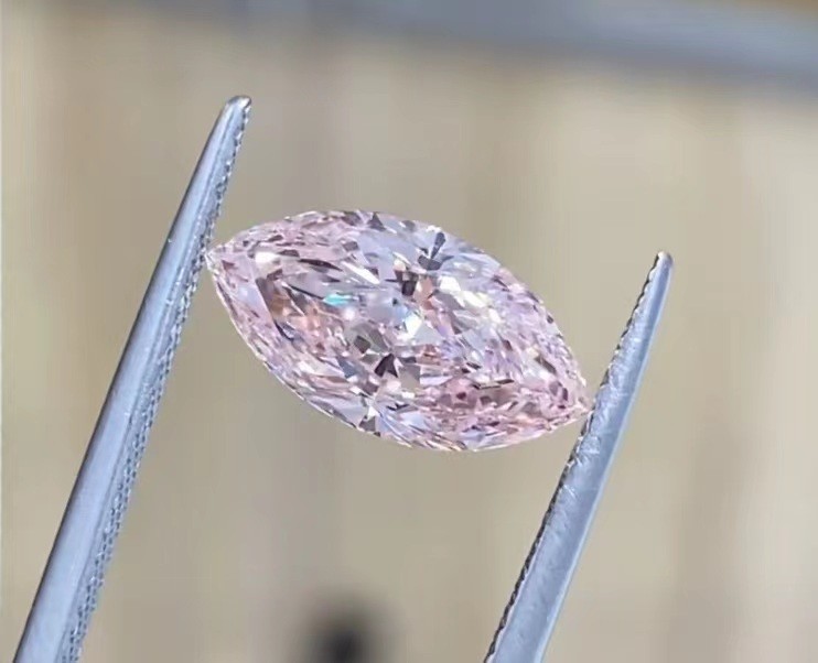 1.59Carat High Clarity Fancy Lab Grown Pink Diamonds Marquise Decorative