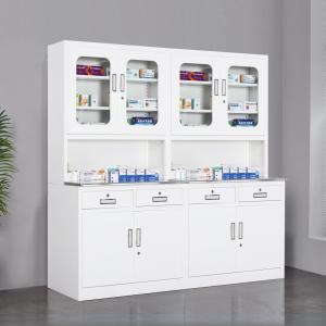 China Cold Rolled Steel Pharmacy Display Cabinet Electrostatic Spraying wholesale