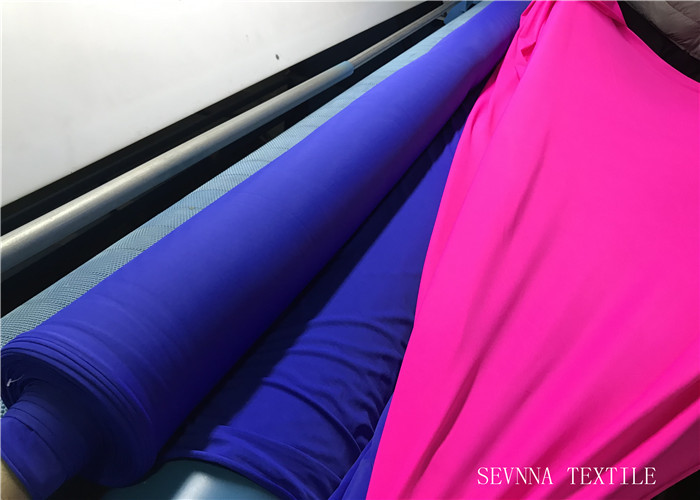 Knitting Compression Eco Friendly Fabric , Solid Colors Swimwear Material Fabric