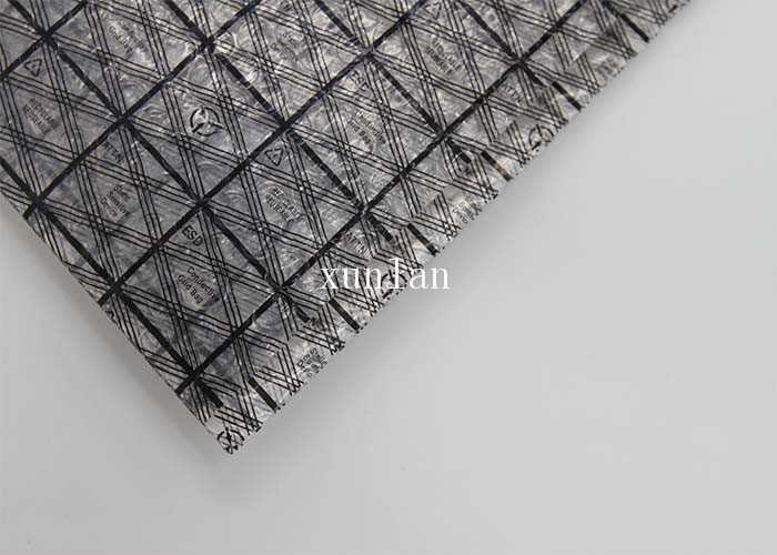 4 * 8 Inch Black Conductive Grid Bag For Shipping Communication Appliances