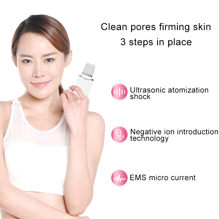 Portable Ultrasonic Skin Scrubber Machine Deep Cleansing Exfoliators For Home Use